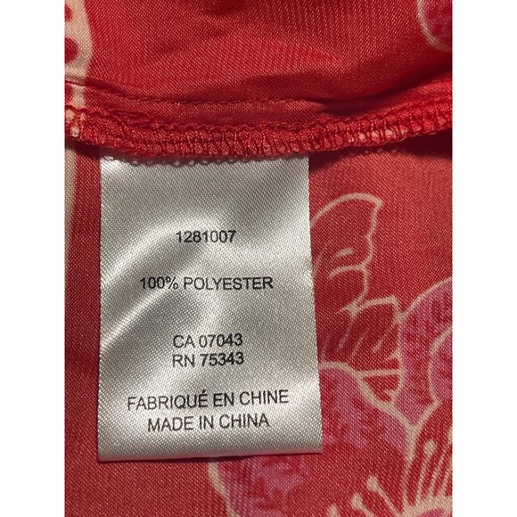 Cupcakes And Cashmere Womens Floral Tropical Print Blouse Size S Red Pink - Picture 8 of 8